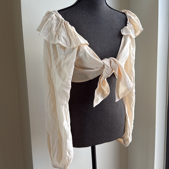 Fashion Nova Vivian Front Tie Crop Top - Picture 2 of 5